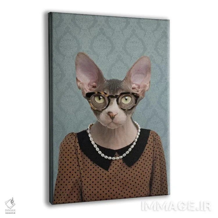 تابلو شلی، گربه اسفینکس اثر فایو بای فایو کالکتیو - نمای پرسپکتیو محصول