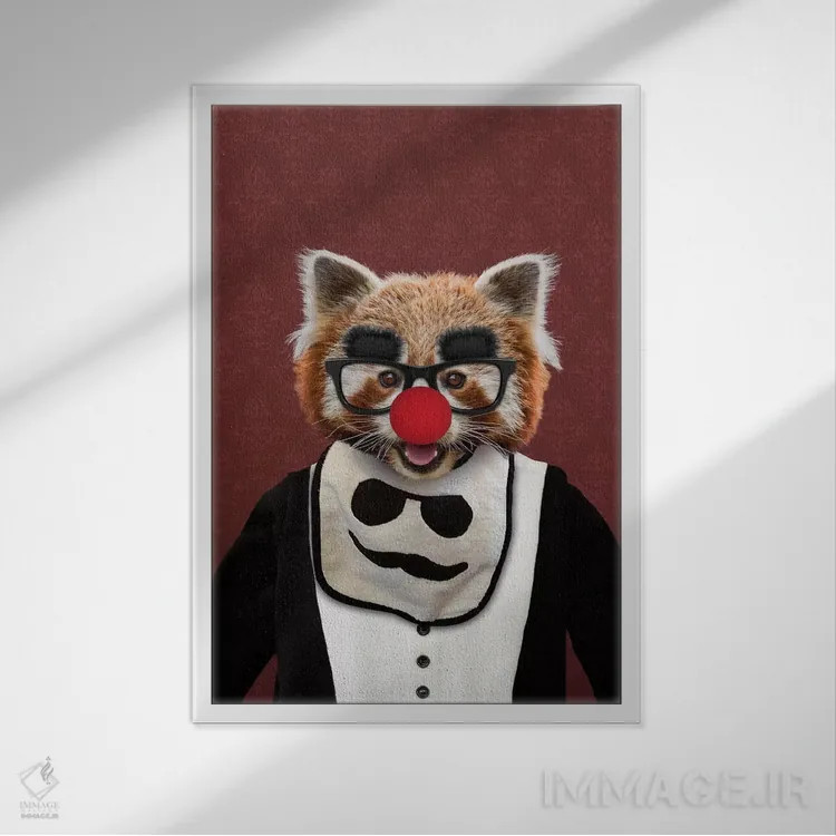 تابلو رد، پاندا قرمز اثر فایو بای فایو کالکتیو - نمای قابدار سفید