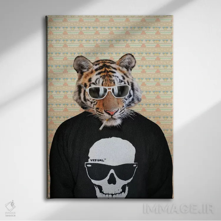 تابلو ترینی، ببر اثر فایو بای فایو کالکتیو - نمای روبهرو روی دیوار