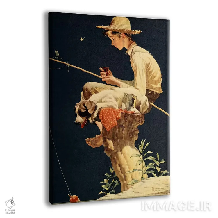 تابلو پسر ماهیگیر اثر نورمن راکول - نمای پرسپکتیو محصول