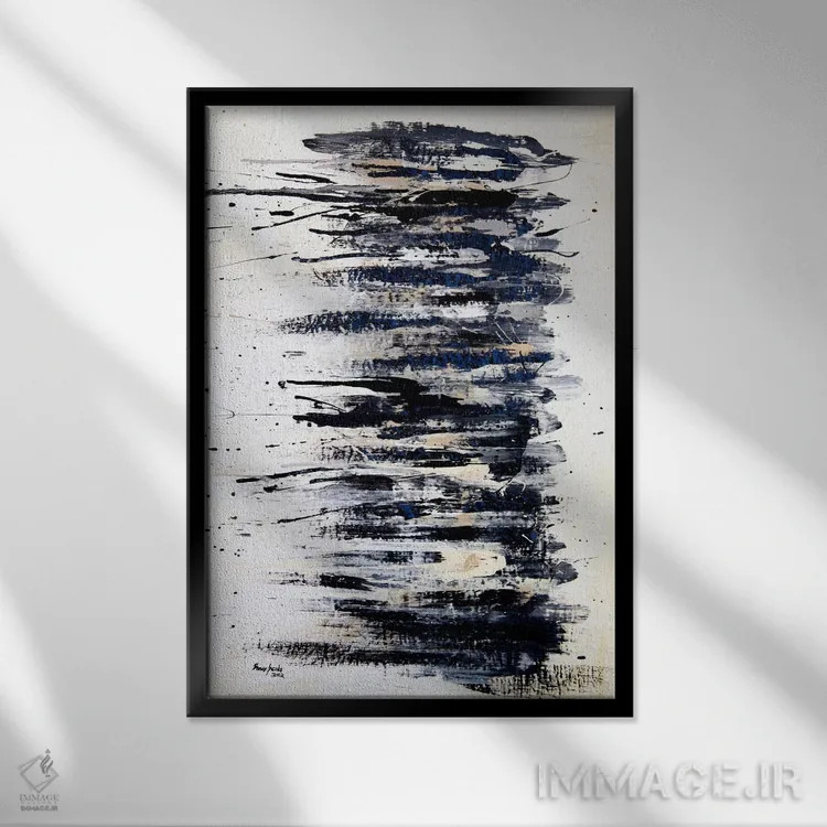 تابلو سایهزنی با مشکی شماره ۲ اثر شاون جیکوبز - نمای قابدار مشکی