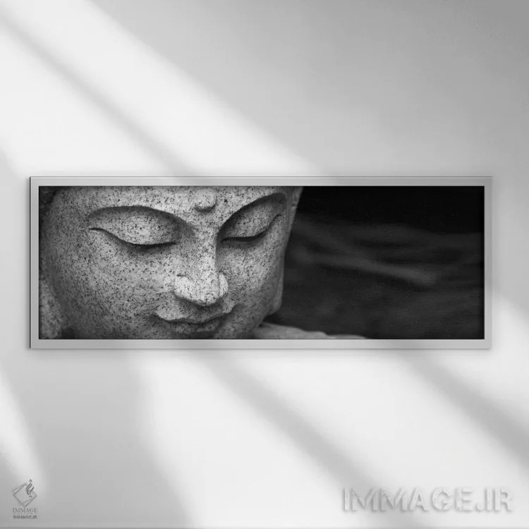 تابلو بودای چینی اثر هنرمند ناشناس - نمای قابدار سفید