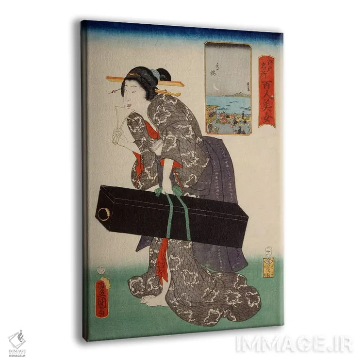 تابلو تاکاناوا (ژاپنی، نام محل یا اثر) اثر اوتاگاوا کونیسادا (هنرمند چاپ ژاپنی) - نمای پرسپکتیو محصول