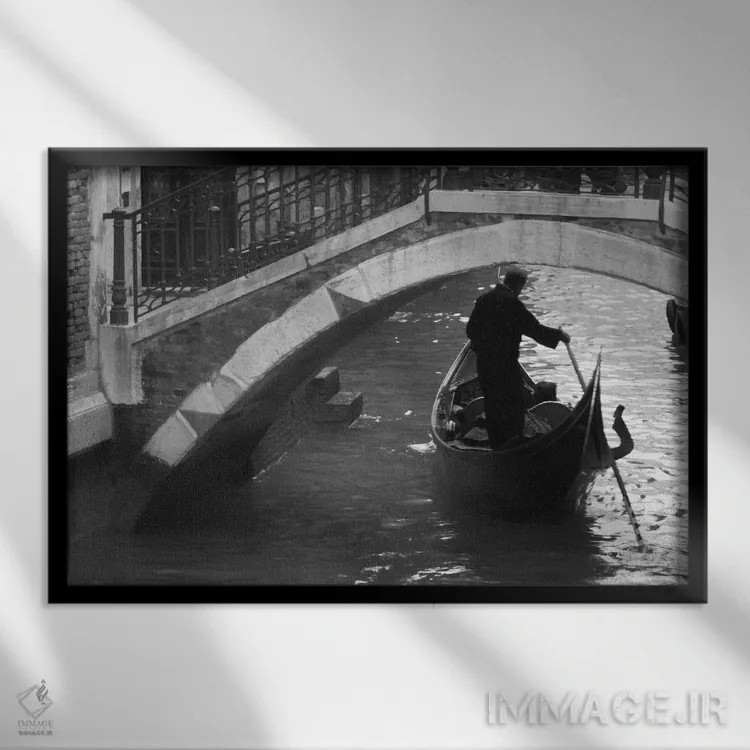 تابلو ونیز، ایتالیا اثر هنرمند ناشناس - نمای قابدار مشکی