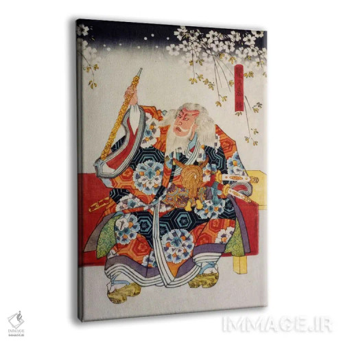 تابلو سامورایی پیر اثر هنرمند ناشناس - نمای پرسپکتیو محصول