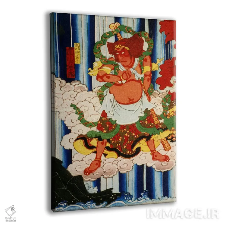 تابلو مرد با کانابو (گرز ژاپنی) اثر هنرمند ناشناس - نمای پرسپکتیو محصول