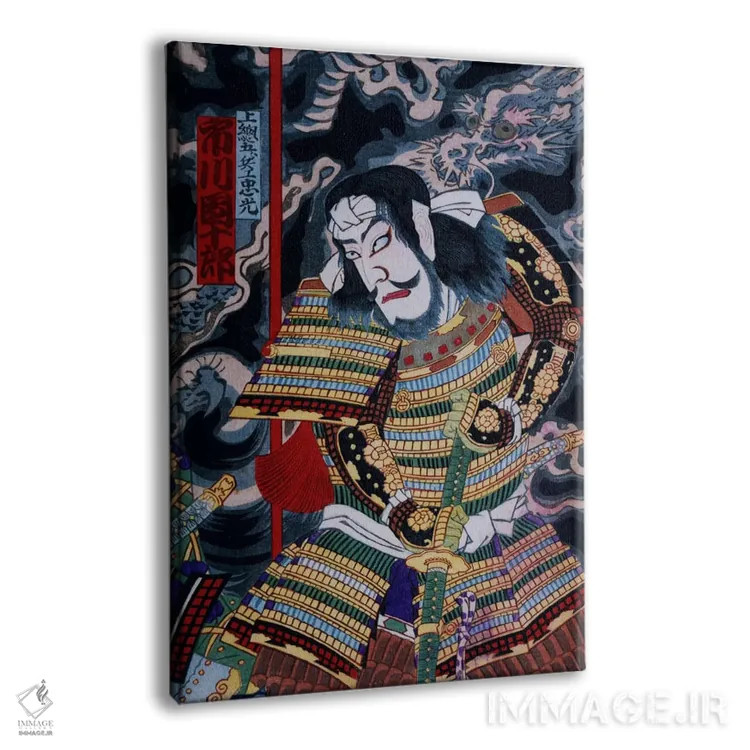 تابلو سامورایی با کاتانا اثر هنرمند ناشناس - نمای پرسپکتیو محصول