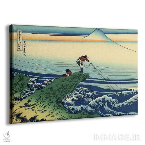 تابلو کاجیکازاوا در استان کای (ژاپن) اثر کاتسوشیکا هوکوسای (نقاش و هنرمند ژاپنی) - نمای پرسپکتیو محصول