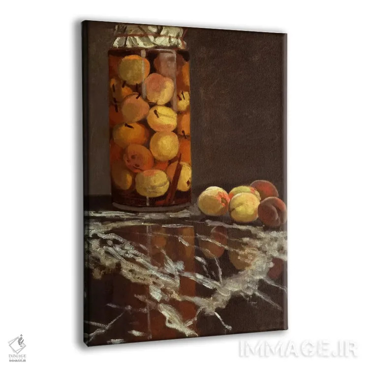 تابلو شیشهٔ هلو (داس فیرزیشگلاس) اثر کلود مونه (نقاش معروف فرانسوی) - نمای پرسپکتیو محصول