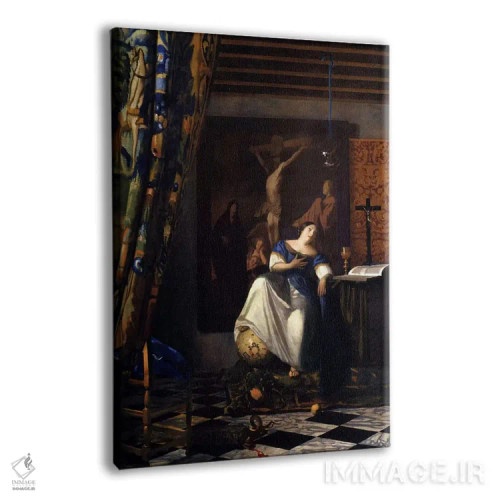 تابلو تمثیل ایمان اثر یوهانس ورمیر (نقاش هلندی) - نمای پرسپکتیو محصول