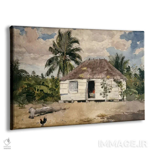 تابلو کلبههای بومی، ناسائو اثر وینسلو هومر - نمای پرسپکتیو محصول