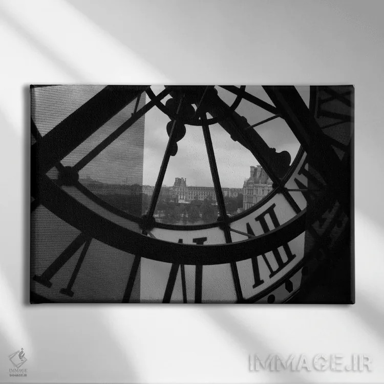 تابلو برج ساعت در پاریس اثر هنرمند ناشناس - نمای روبهرو روی دیوار