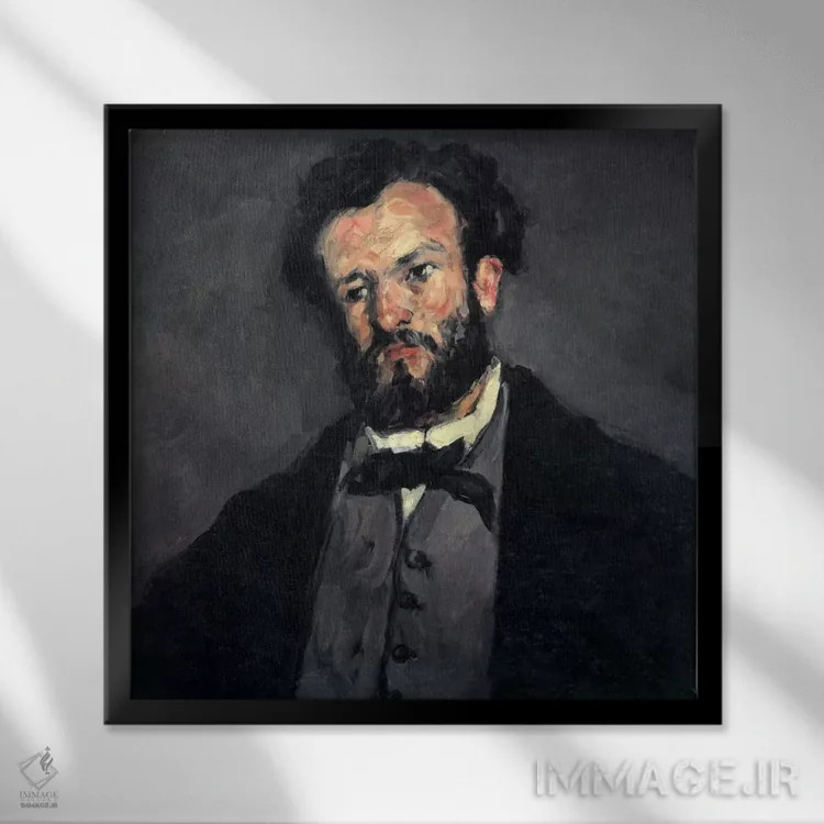 تابلو پرترهٔ آنتونی والابرگ اثر پل سزان - نمای قابدار مشکی