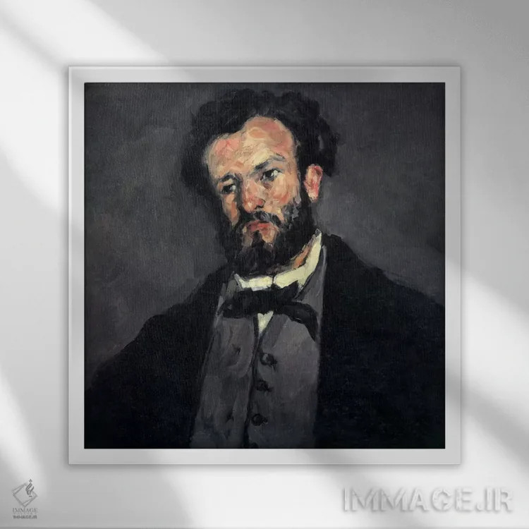 تابلو پرترهٔ آنتونی والابرگ اثر پل سزان - نمای قابدار سفید