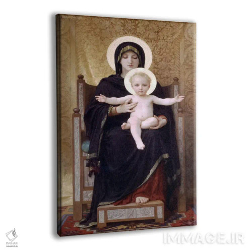 تابلو مدونای نشسته (مادون اسی) اثر ویلیام-آدولف بوگرئو (نقاش آکادمیک فرانسوی) - نمای پرسپکتیو محصول
