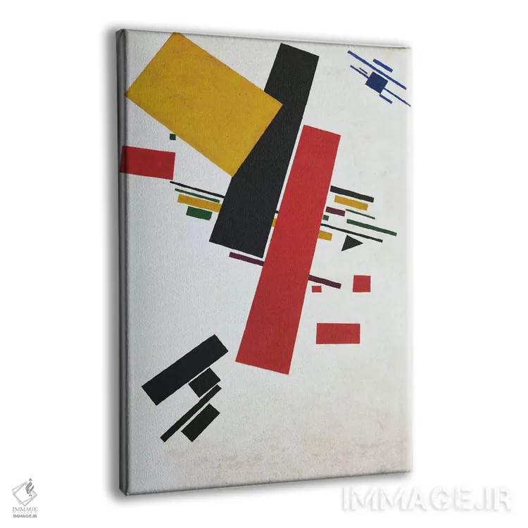 تابلو سوپرماتیسم پویایی اثر کازیمیر سویوروویچ مالویچ (نقاش روسی) - نمای پرسپکتیو محصول