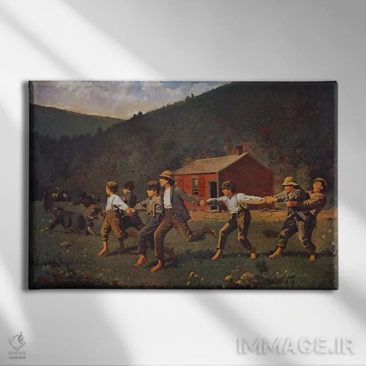 تابلو ضربهٔ شلاق (موزهٔ هنر آمریکایی باتلر) اثر وینسلو هومر - نمای روبهرو روی دیوار