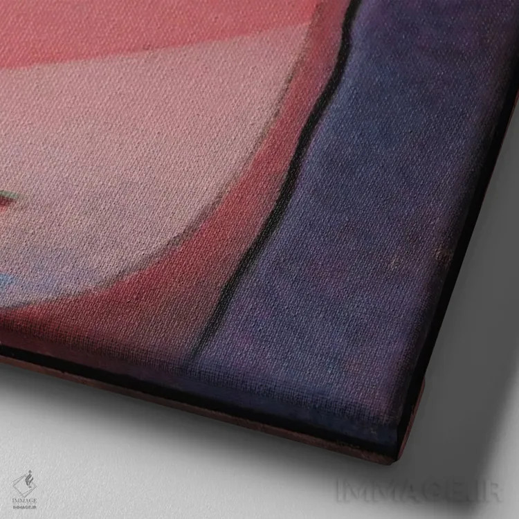 تابلو نگاه به درون در پرتو صورتی اثر الکسی فون یاولنسکی (نقاش روس/آلمانی) - نمای نزدیک بافت بوم