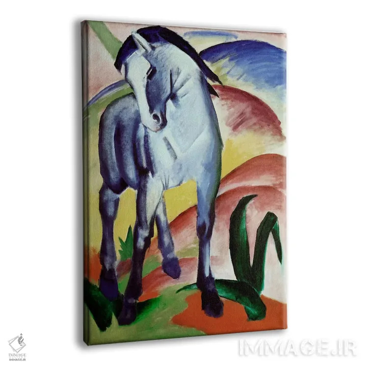 تابلو اسب آبی اثر فرانتس مارک (نقاش اکسپرسیونیست آلمانی) - نمای پرسپکتیو محصول
