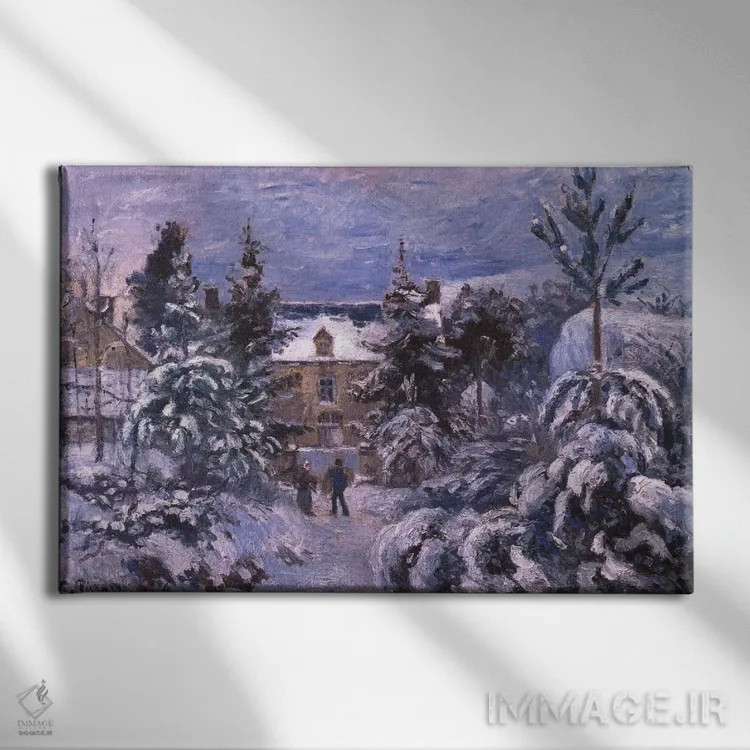 تابلو خانهٔ پیت اثر کامی یِل پیسارو (نقاش فرانسوی امپرسیونیست) - نمای روبهرو روی دیوار