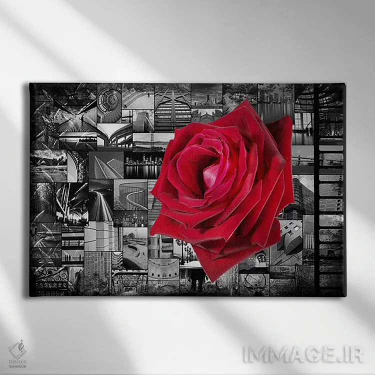تابلو رز در شهر اثر هنرمند ناشناس - نمای روبهرو روی دیوار