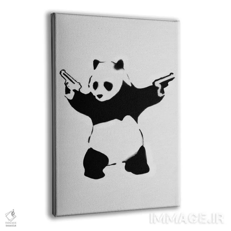 تابلو پاندای مسلح اثر هنرمند ناشناس - نمای پرسپکتیو محصول