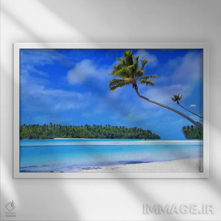 تابلو جزیره اثر هنرمند ناشناس - نمای قابدار سفید