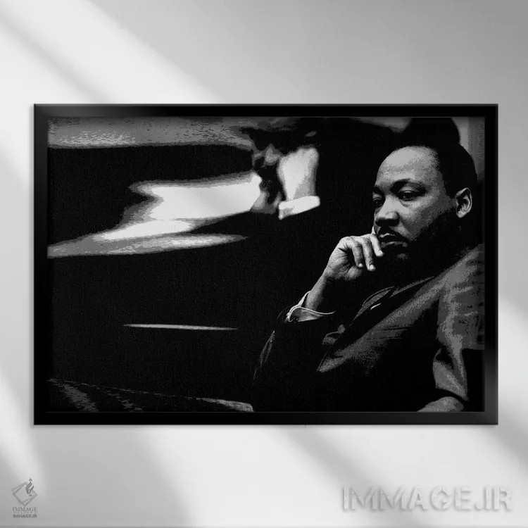 تابلو مارتین لوتر کینگ اثر هنرمند ناشناس - نمای قابدار مشکی