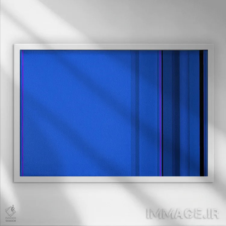 تابلو آبی اصیل اثر فایو بای فایو کالکتیو - نمای قابدار سفید