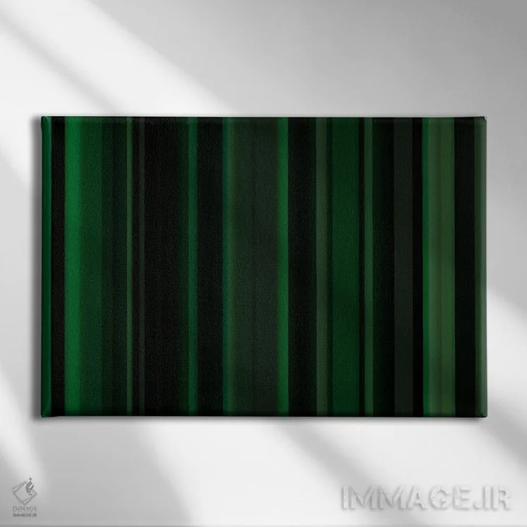 تابلو سبز ماتریکسی تیره اثر فایو بای فایو کالکتیو - نمای روبهرو روی دیوار