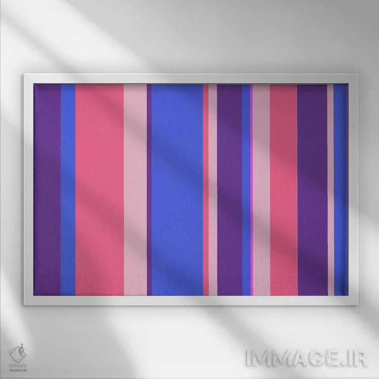 تابلو آدامس بادکنکی شیرینی اثر فایو بای فایو کالکتیو - نمای قابدار سفید