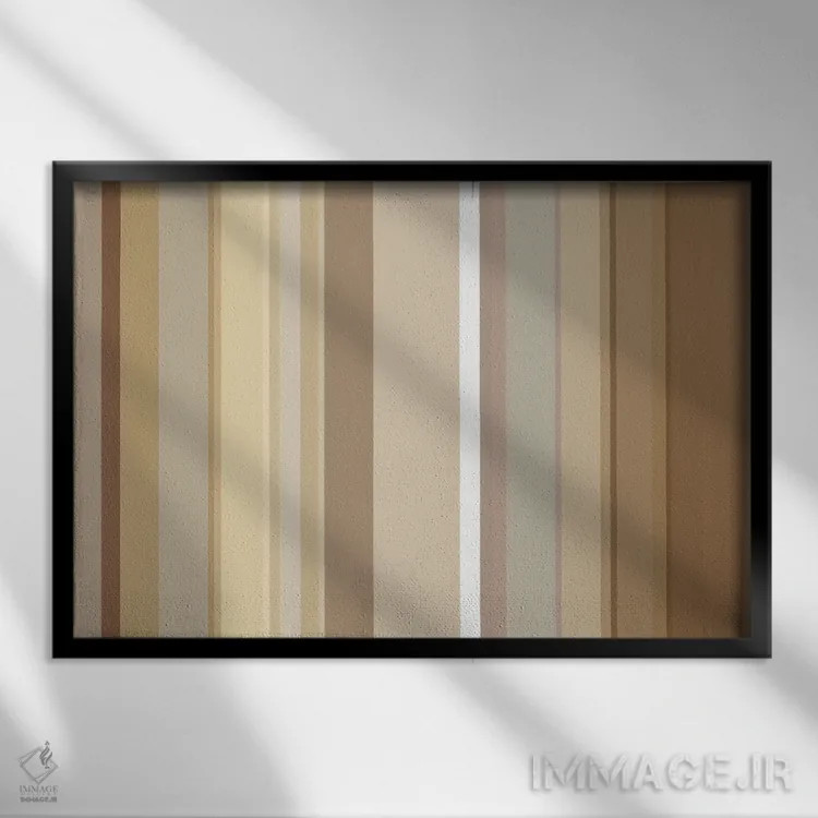 تابلو قهوهای موکا اثر فایو بای فایو کالکتیو - نمای قابدار مشکی