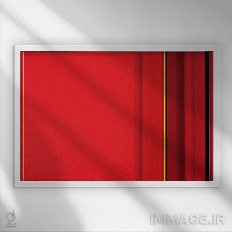 تابلو قرمز فراری اثر فایو بای فایو کالکتیو - نمای قابدار سفید