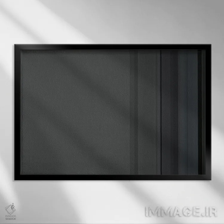 تابلو خاکستری زغالی اثر فایو بای فایو کالکتیو - نمای قابدار مشکی