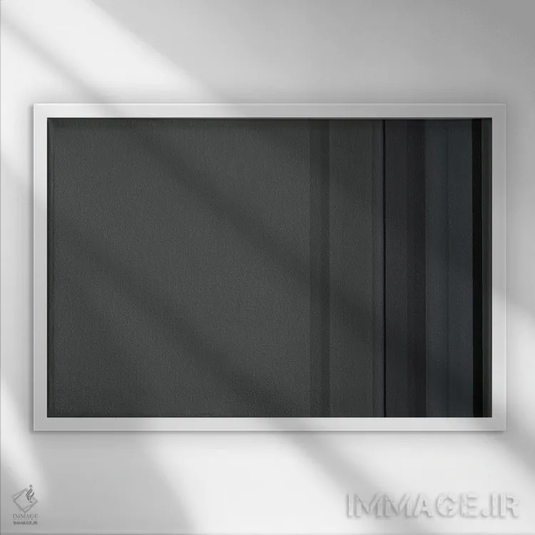 تابلو خاکستری زغالی اثر فایو بای فایو کالکتیو - نمای قابدار سفید