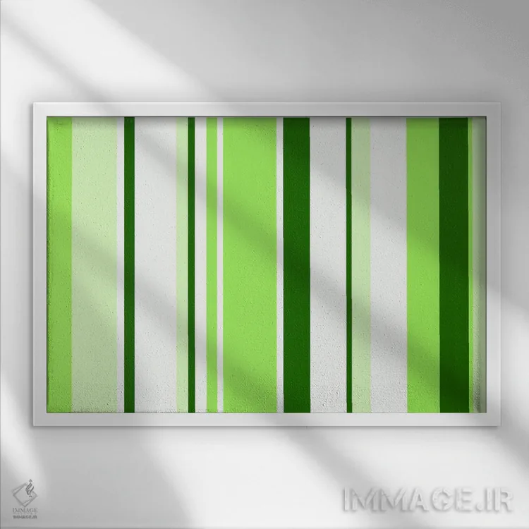 تابلو سبز سیب ترش اثر فایو بای فایو کالکتیو - نمای قابدار سفید