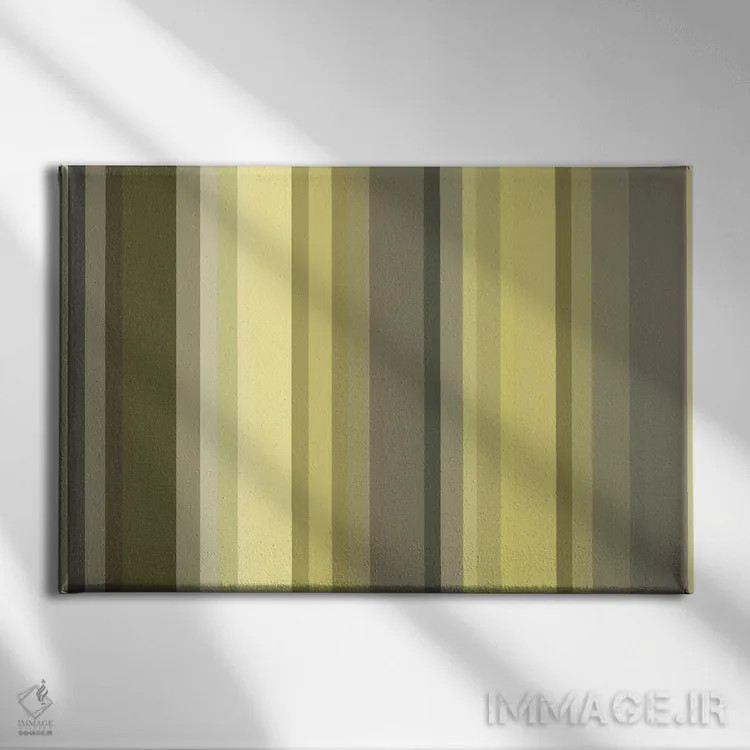تابلو سبز روغن زیتون اثر فایو بای فایو کالکتیو - نمای روبهرو روی دیوار