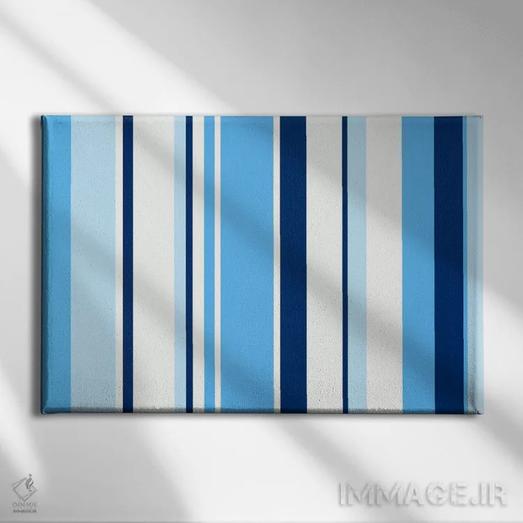 تابلو آبی روشن اصیل اثر فایو بای فایو کالکتیو - نمای روبهرو روی دیوار