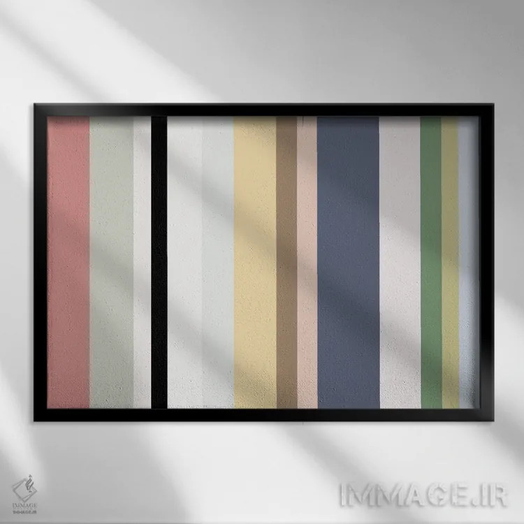 تابلو پاستل ملایم کودکانه اثر فایو بای فایو کالکتیو - نمای قابدار مشکی