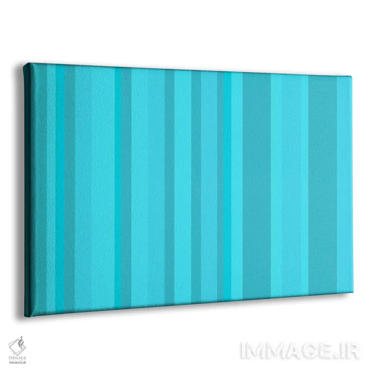 تابلو آبی فیروزهای-آبی دریایی اثر فایو بای فایو کالکتیو - نمای پرسپکتیو محصول