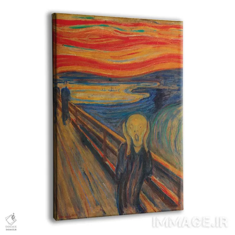 تابلو جیغ (۱۸۹۳، رنگ روغن، تمپرا و پاستل روی مقوا) اثر ادوارد مونک (نقاش نروژی) - نمای پرسپکتیو محصول