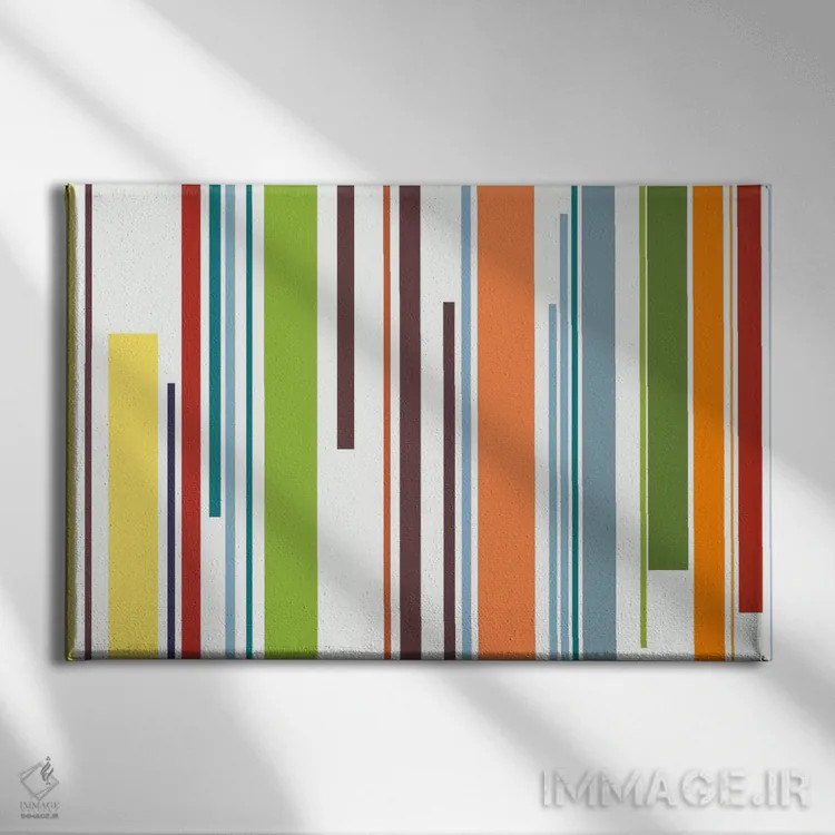 تابلو کلیدهای پیانو پاستلی اثر فایو بای فایو کالکتیو - نمای روبهرو روی دیوار