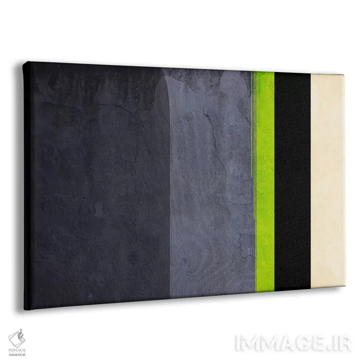 تابلو خاکستری سبز ملون عسلی اثر فایو بای فایو کالکتیو - نمای پرسپکتیو محصول