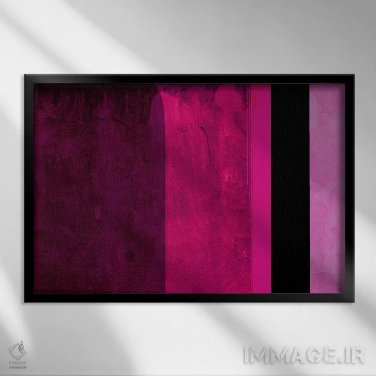 تابلو صورتی باربی اتاق دخترانه اثر فایو بای فایو کالکتیو - نمای قابدار مشکی