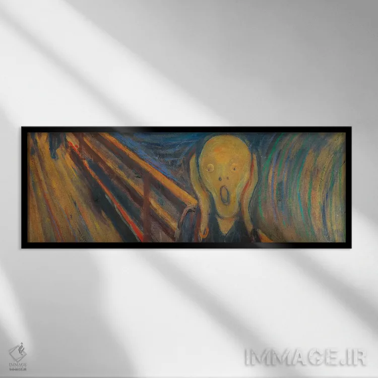 تابلو جیغ (پانوراما) اثر ادوارد مونک (نقاش نروژی) - نمای قابدار مشکی