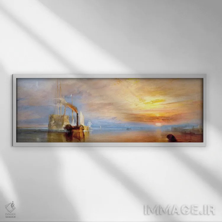 تابلو نبرد تیمیرر (پانوراما) اثر جی.ام.دبلیو. ترنر (نقاش بزرگ انگلیسی) - نمای قابدار سفید