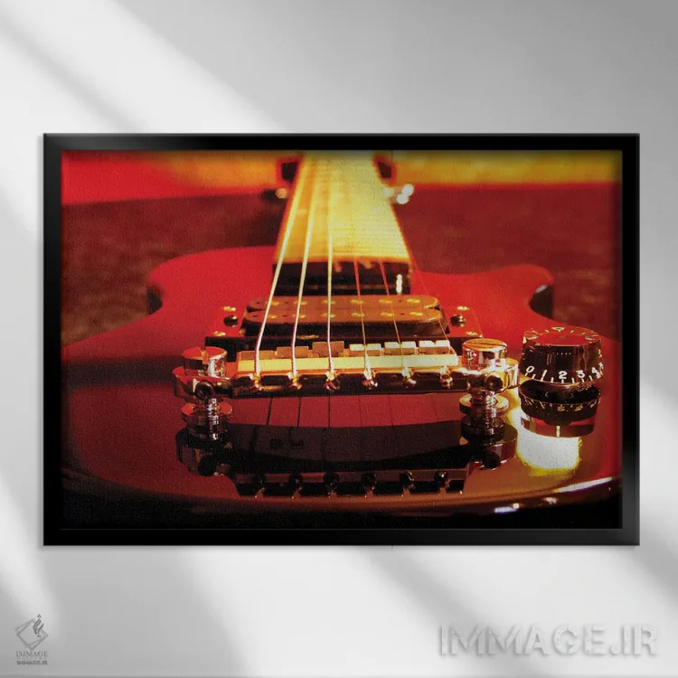 تابلو گیتار الکتریک اثر هنرمند ناشناس - نمای قابدار مشکی