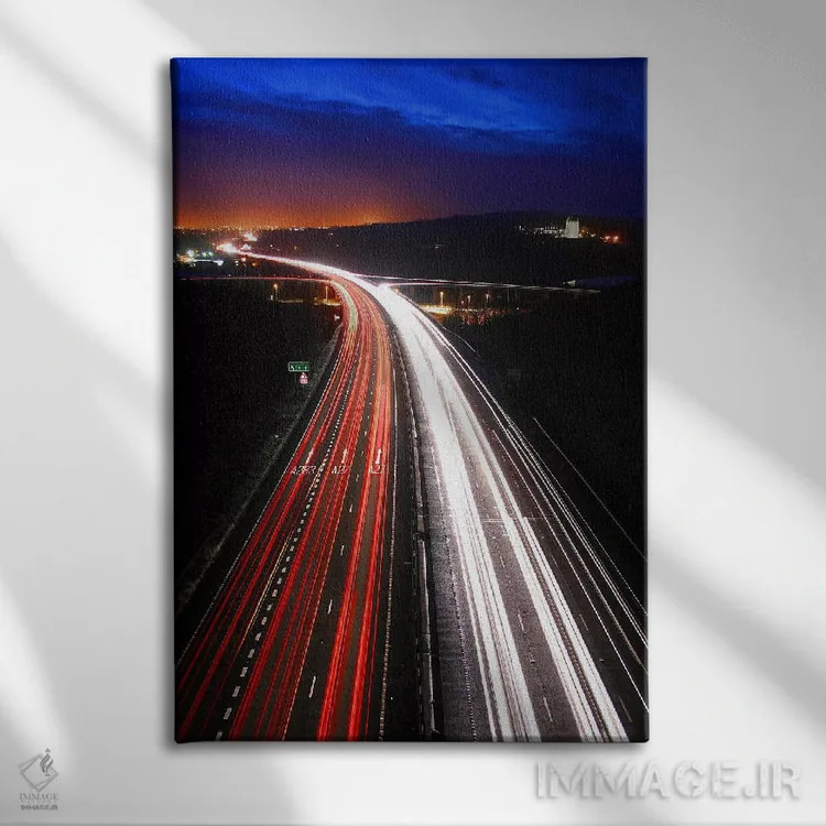 تابلو چراغهای جاده اثر هنرمند ناشناس - نمای روبهرو روی دیوار