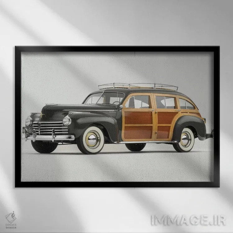 تابلو کرایسلر تاون اند کانتری ۱۹۴۱ (خودرو) اثر هنرمند ناشناس - نمای قابدار مشکی
