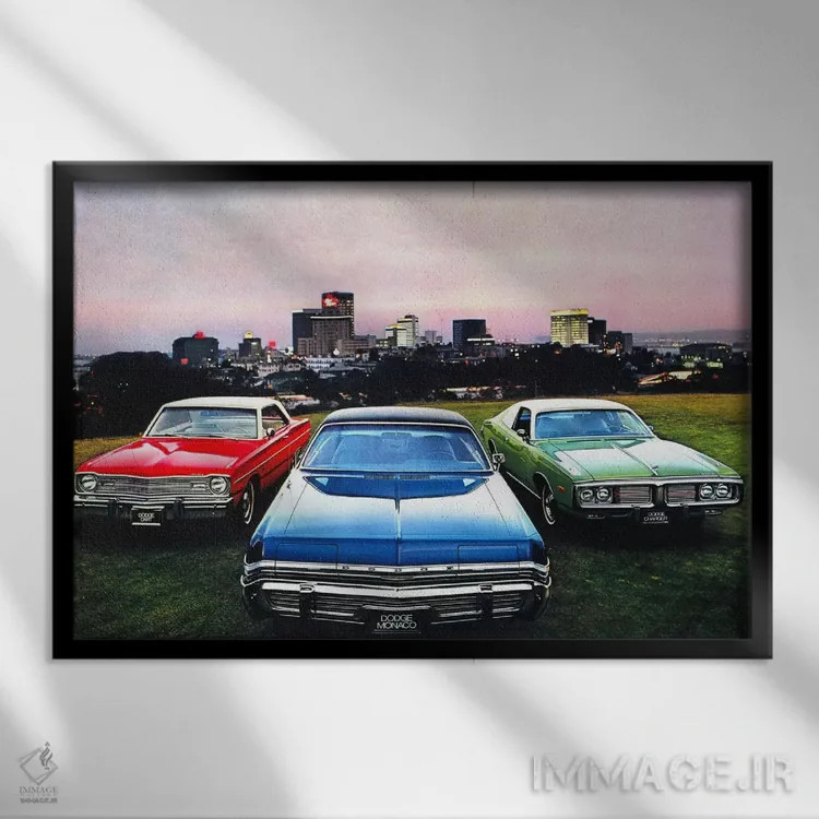 تابلو دوج موناکو/چارجِر، دارت (خودرو) اثر هنرمند ناشناس - نمای قابدار مشکی